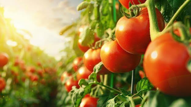 Modern agriculture technology in a field